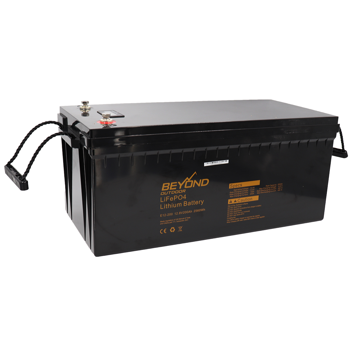12V 200AH Lithium Battery LifePO4 Deep Cycle w/ Built-In BMS RV Camping ...