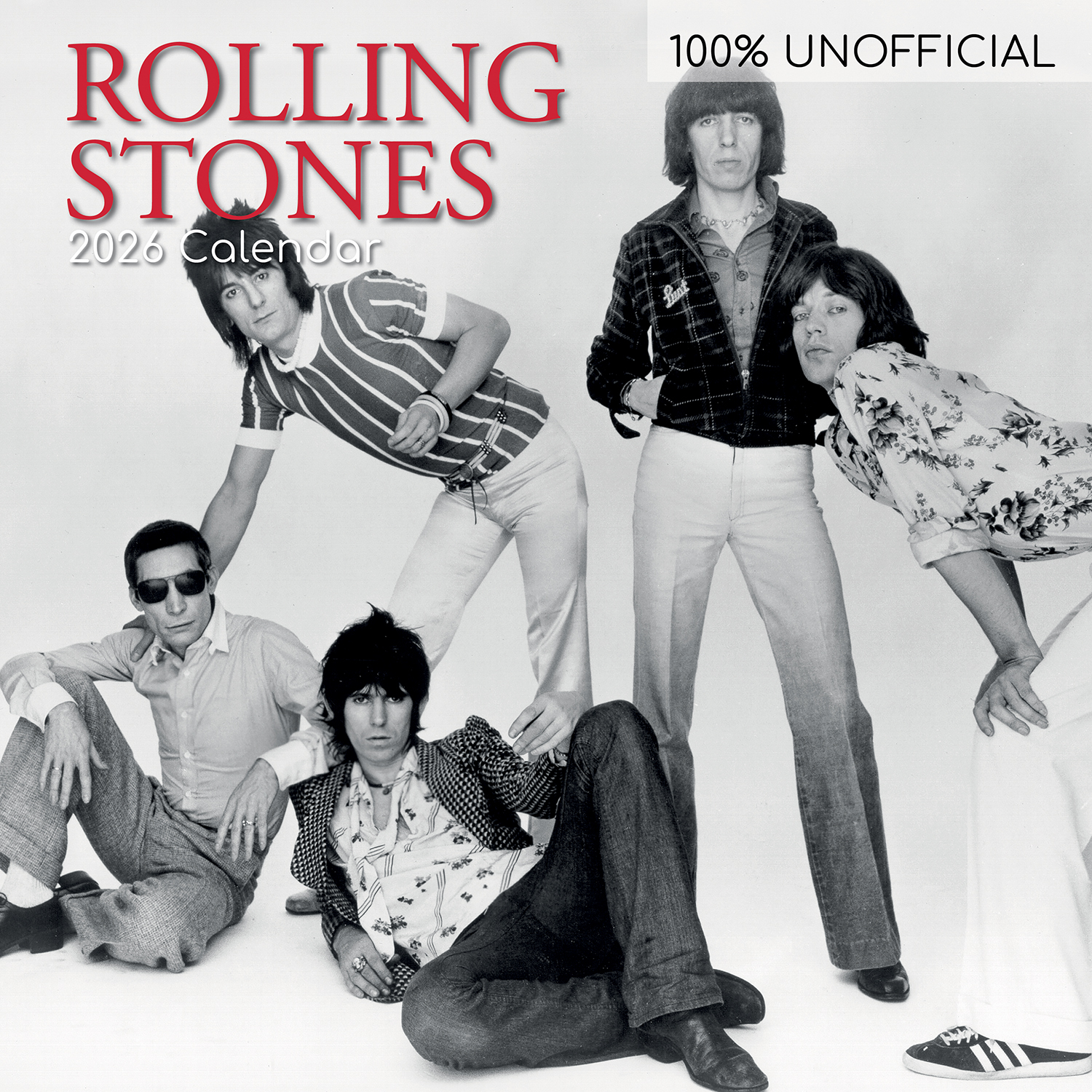 Rolling Stones - 2026 Square Wall Calendar 16 Months Planner Xmas New Year Gift