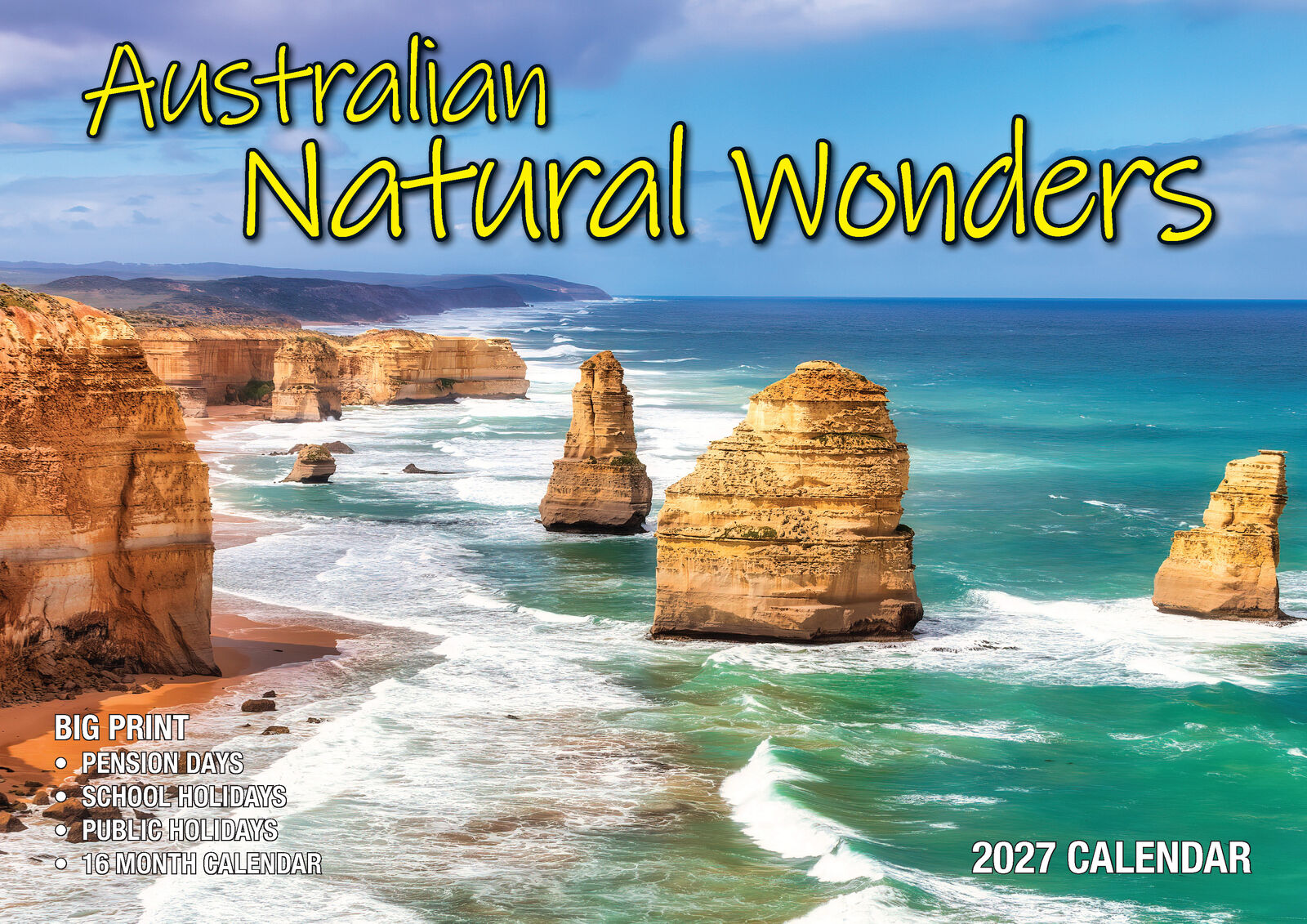 Australian Natural Wonders 2027 Rectangle Wall Calendar 16 Months Planner Photos
