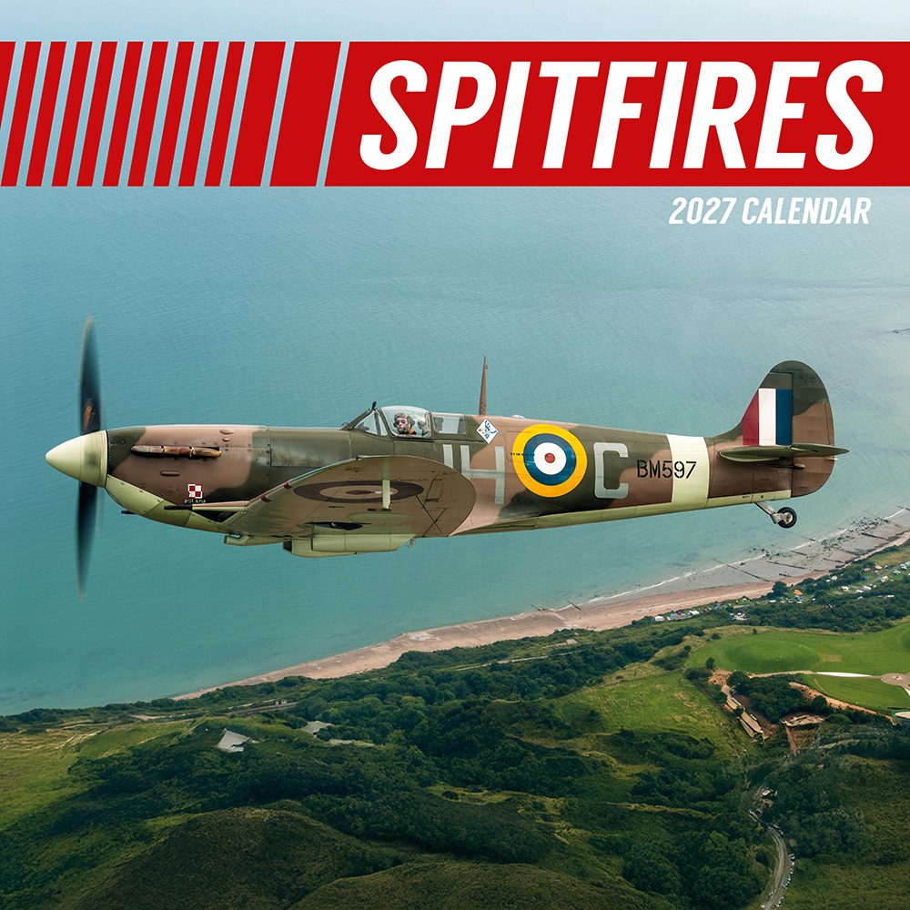 Spitfires 2027 Square Wall Calendar 16 Months RAF Fighter Aircraft Aviation WWII